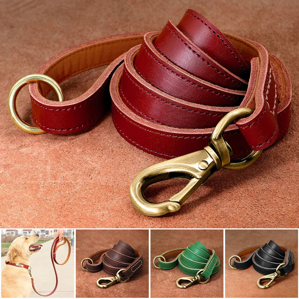 The Classic Leather Lead - Premium Dog Leash Fashioned Furbabies