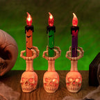 Halloween  Skull Lamp Creative Decor for Spooky Party Unique Skull Candle Lantern Halloween Decoration Spooky Lighting Lootquake LLC
