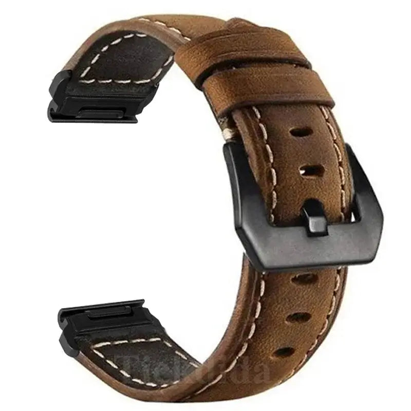 Garmin Leather Band - Soft, Comfortable, QuickFit Design - SJB-DIAMOND ELITES