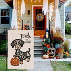 Halloween Garden Decor Flag Cartoon Pumpkin Ghost Skull Pattern Decorative Flag For Indoor Outdoor 2025 Halloween Party Decors Lootquake LLC