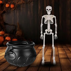 Halloween Decorations Indoor Cauldron Halloween Decor With Floating Potion Bottles And Diffuser Black Plastic Witches Bowl Lootquake LLC