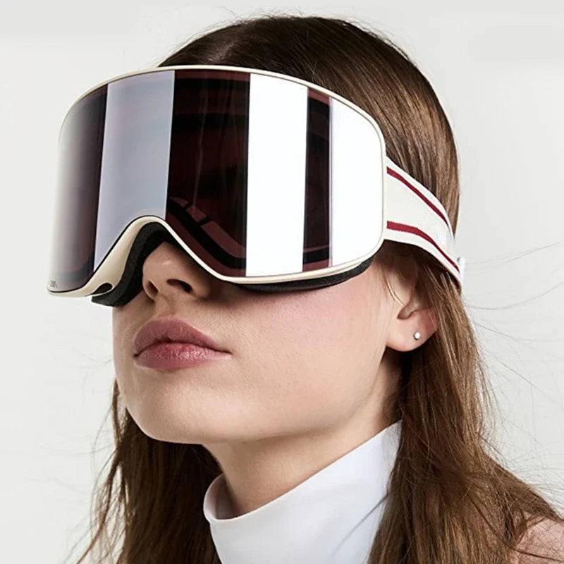 Ski Snowboard Goggles Women Men Skiing Eyewear Mask UV 400 Snow Double Anti-Fog Cylindrical - SJB-DIAMOND ELITES