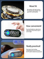 Wireless Bluetooth speaker, mini design with multiple functions as a clock, outdoor version subwoofer is powerful Lootquake LLC