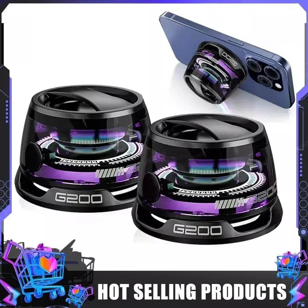 Mini Portable Bluetooth Speaker G200 RGB Color Light Magnetic Speaker BT5.3 Small Sound Box Phone Holder Wireless Loudspeaker Lootquake LLC