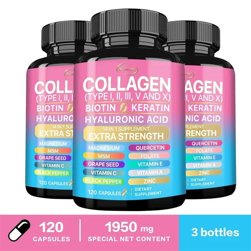 Collagen Supplement - Supports Skin Care, Nails, Hair, Antioxidants and The Immune System Lootquake LLC