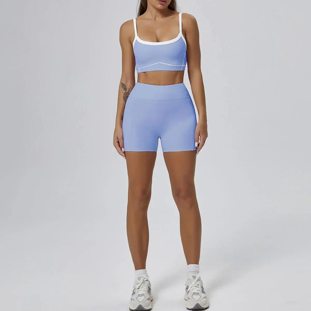 FlareLift Yoga Set: High-Waist Pants & Backless Bra THRIXINE
