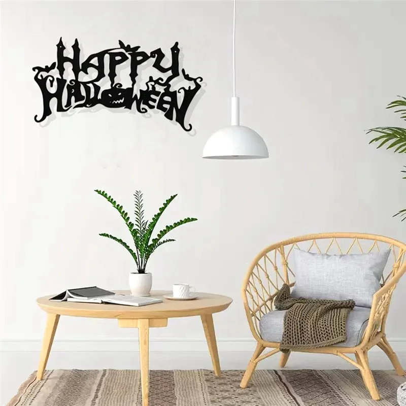 ABKJ-Halloween Theme Decor, Wall Art Decorations, Indoor Livingroom Black Classic Room Decor Wall Decor Metal Wall Hanging