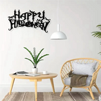 ABKJ-Halloween Theme Decor, Wall Art Decorations, Indoor Livingroom Black Classic Room Decor Wall Decor Metal Wall Hanging