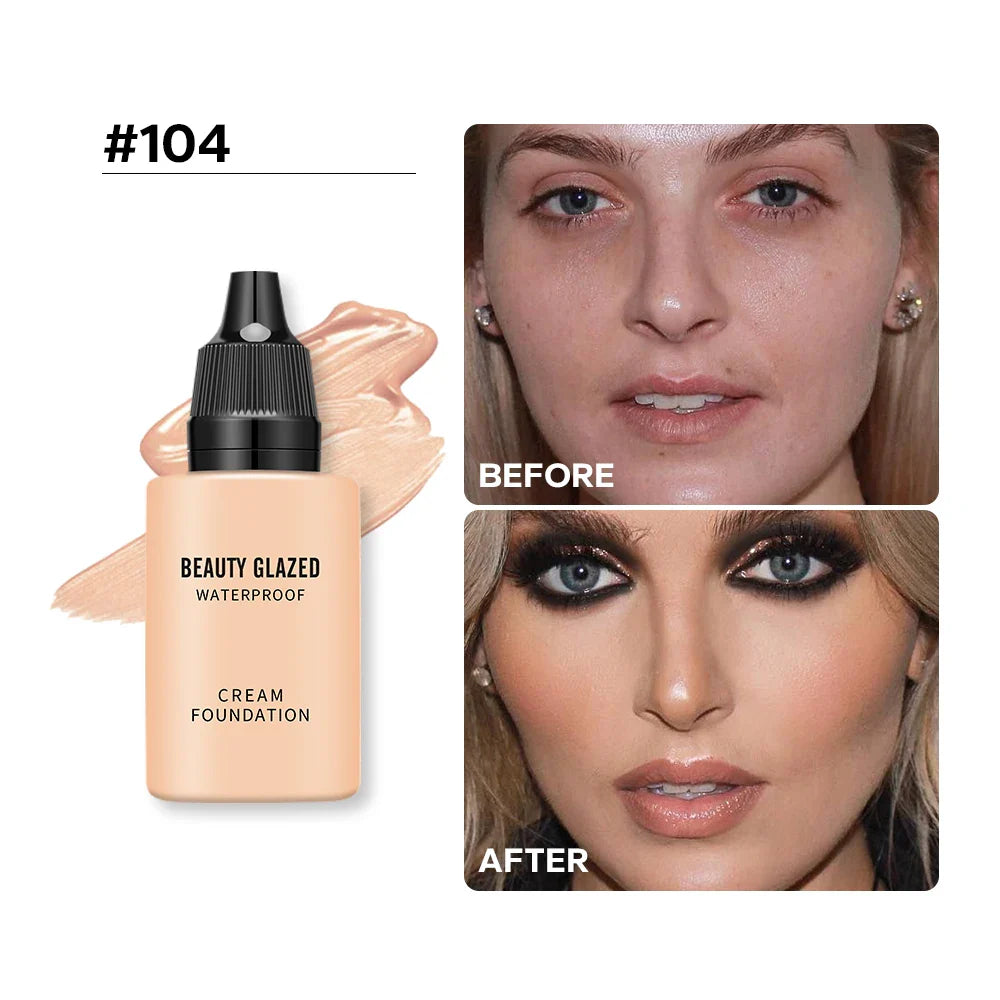 Flawless All Day: 9 Color Waterproof Concealer Foundation For Women Makeup Full Coverage Long Lasting Moisturizing Lootquake LLC