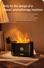 Aroma Diffuser Air Humidifier Ultrasonic Cool Mist Maker With LED Lighting Simulation Colorful Flame Fragrance Machine Lootquake LLC