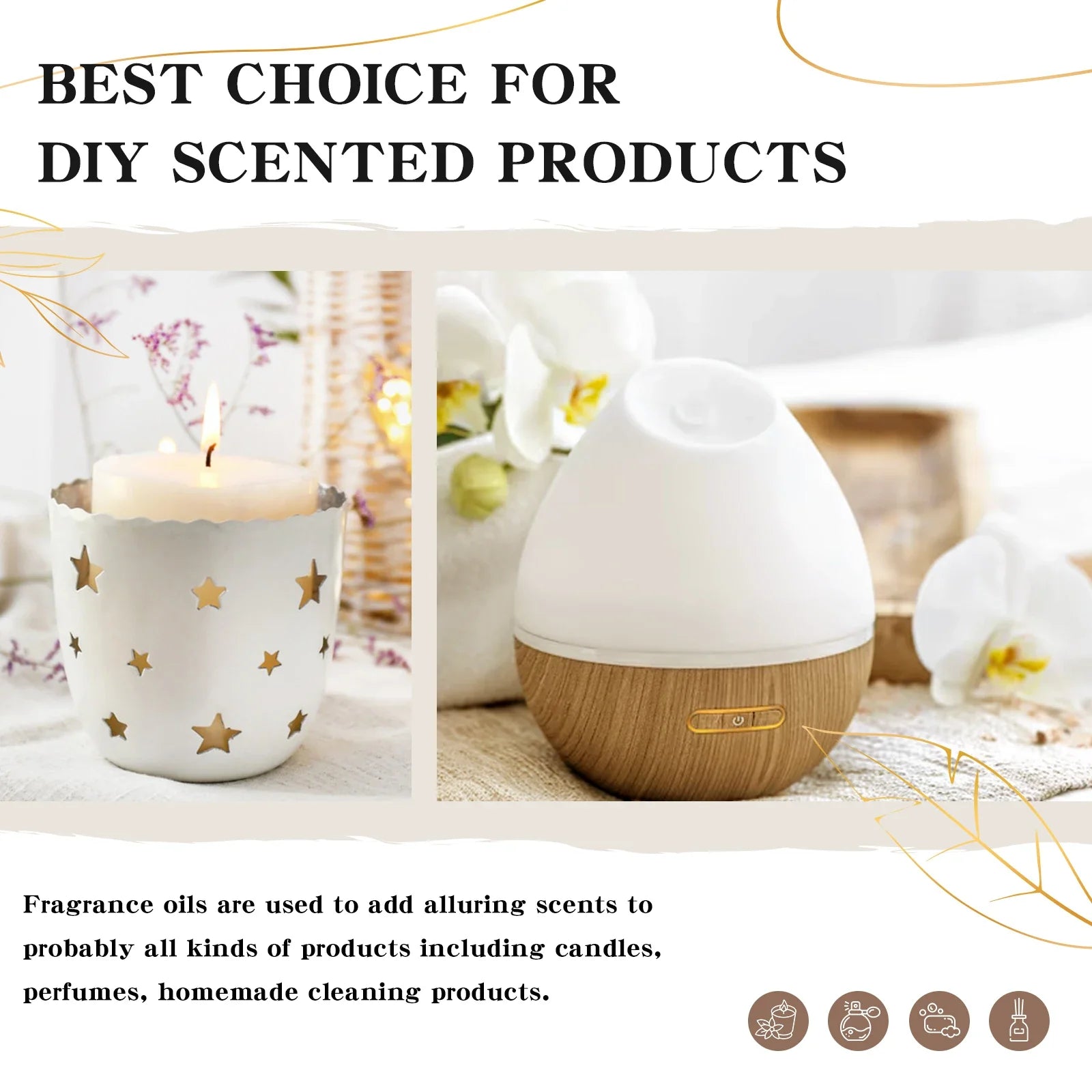 EUQEE 10ML Coconut Vanilla Bubble Gum Fragrance Oil For Making Candle, DIY Soap Coffee Cake Cedarwood Premium Aroma Oils Lootquake LLC