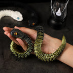 Snake Sculpture Articulated Snake Decor Articulated Animals Figurine with Movable Joints 3D Printed Model Home Desktop Ornament Lootquake LLC