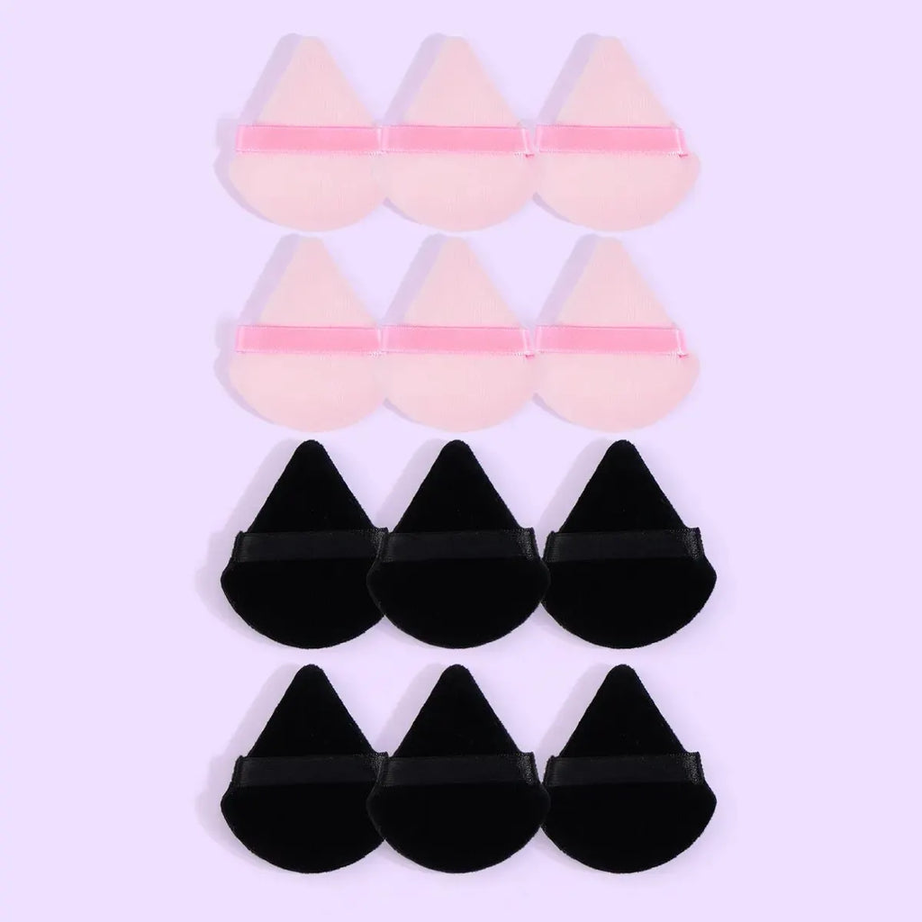 MAANGE 10/12 Pcs Triangle Powder Puff Wet Dry Use For Loose Powder Liquid Cosmetic Soft Plush Powder Puff Makeup Foundation Lootquake LLC