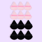 MAANGE 10/12 Pcs Triangle Powder Puff Wet Dry Use For Loose Powder Liquid Cosmetic Soft Plush Powder Puff Makeup Foundation Lootquake LLC