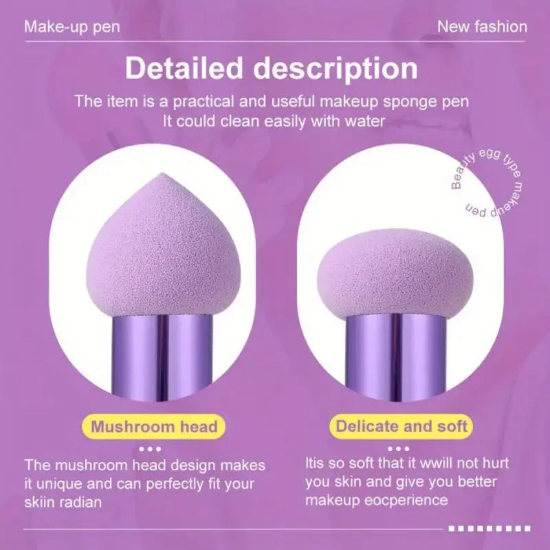 3Pcs Makeup Sponge Beauty Foundation Blending Sponge Makeup Sponge Wedge Foundation Sponges With Handle Cosmetic Blender Profess Lootquake LLC