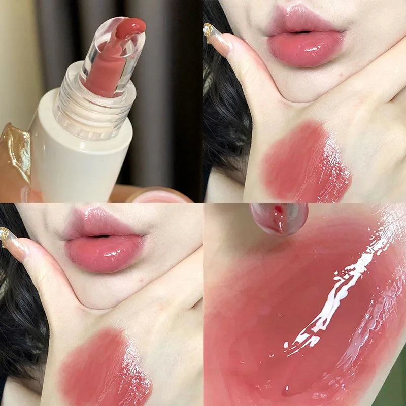 TATIBEAUTY Lip Jelly Essence Hydrating Lipstick Lip Gloss Lip Gloss Mirror Lip Gloss Lipstick Tender Pink Student Makeup Lootquake LLC