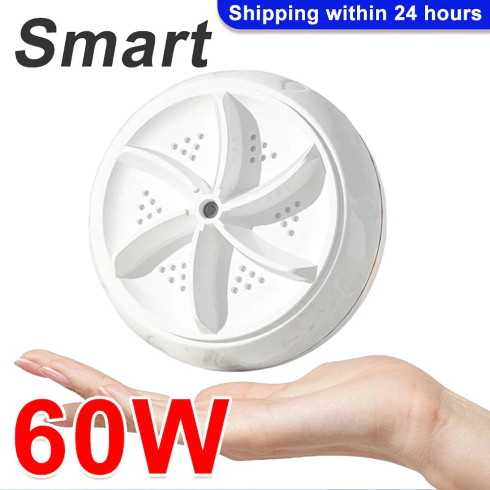 60W High Power Portable Mini Turbo Washing Machine Ultranicso Washer for Apartment Camping Travel Clothes Underwear Socks USB Lootquake LLC