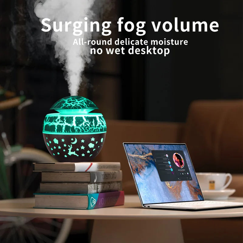 2024 Home Mushroom Head Bedroom Air Purifier USB Desktop Nebulizer Wood Texture Personalized Aromatherapy Machine Humidifier Lootquake LLC