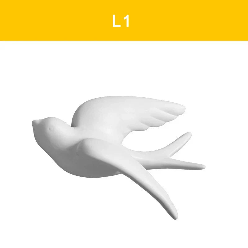 Small Animal Statues Sculptures Modern Cute Birds Home Decor Ornaments for Office Desktop Shelf
