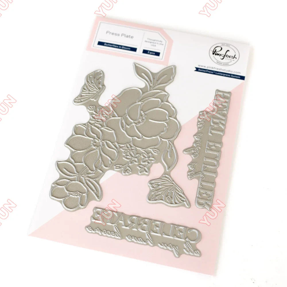 February 2025 New pink Floral Field Metal Cutting Dies Stamp Stencil Hot Foil Set DIY fresh Scrapbook Card Handmade Embossing Lootquake LLC