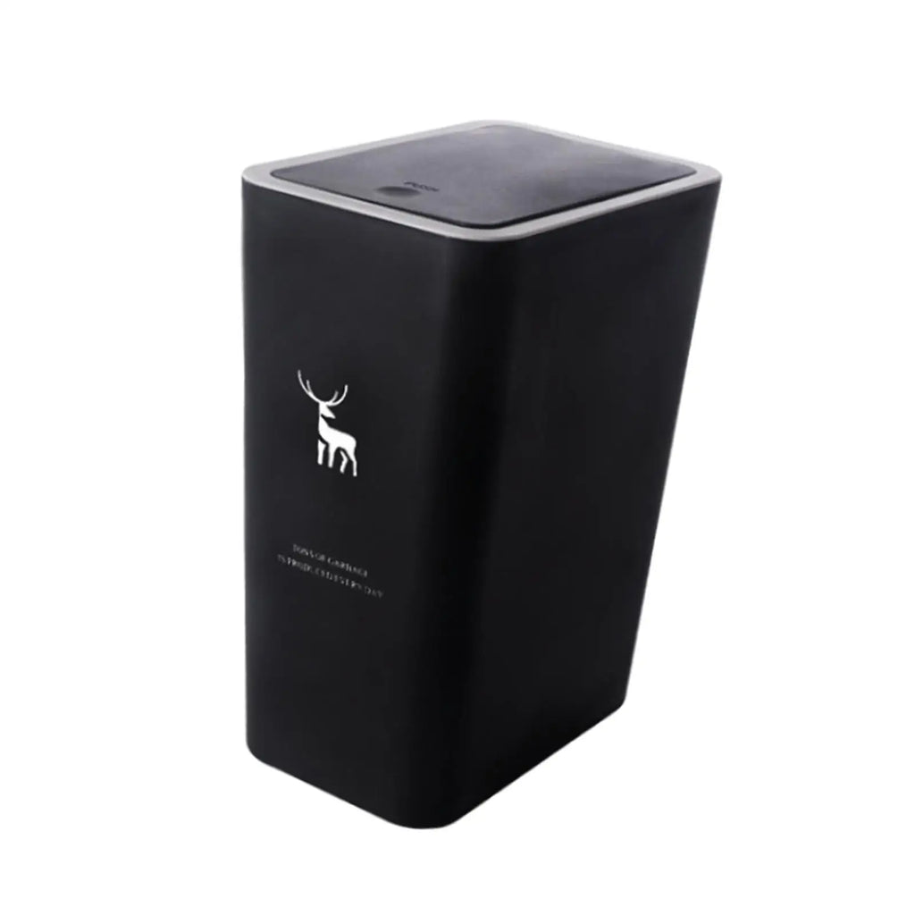 Garbage Can with Lid Household Rubbish Bin for Living Room Craft Room Toilet