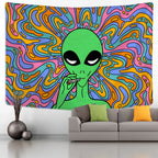 Psychedelic Vertigo Alien Tapestry Wall Hanging Abstract Hippie Tapies Witchcraft Mysterious Bohemian Dormitory Home Decor Lootquake LLC