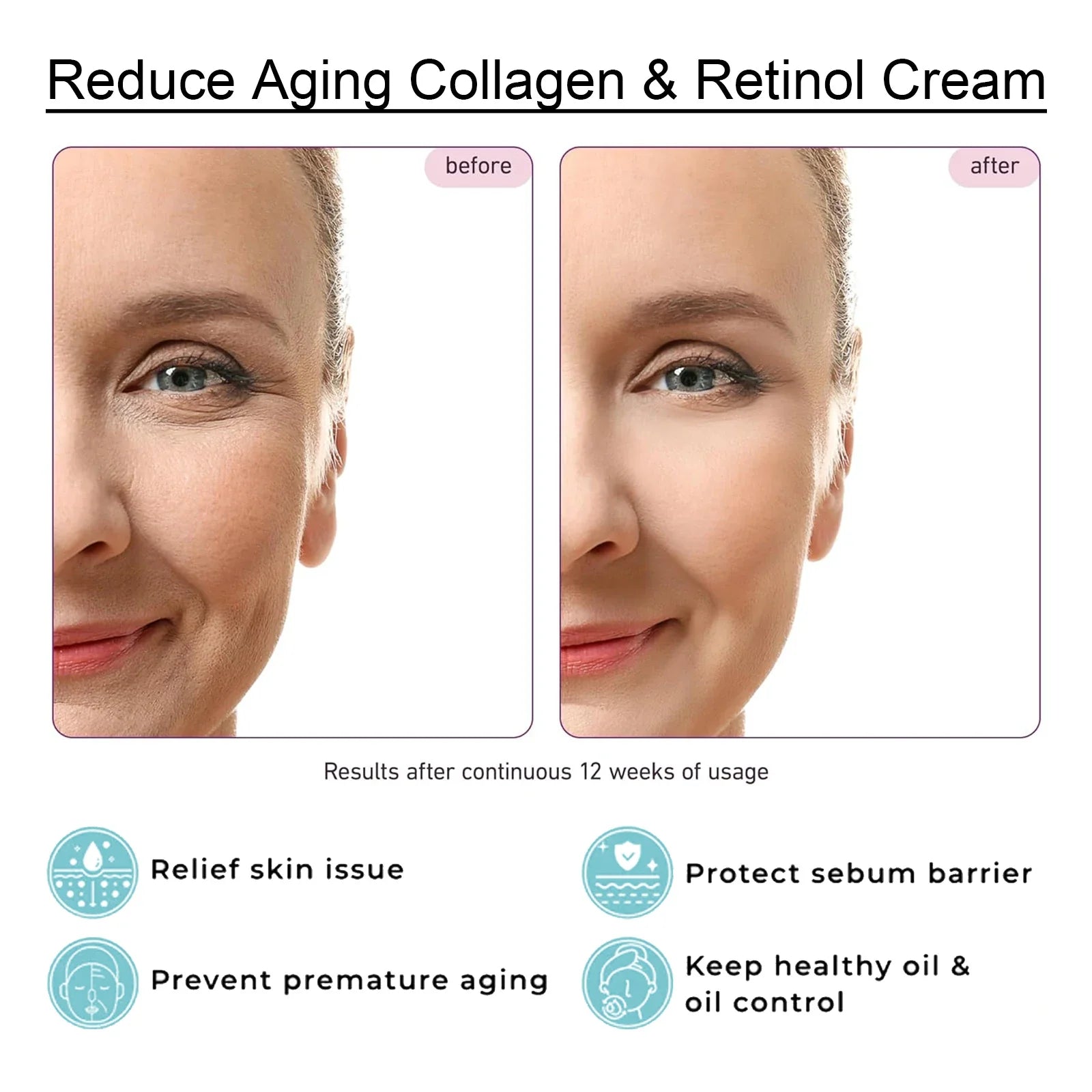 Collagen Glutathione Face Cream Improve Skin Elasticity Reduce Fine Lines Firming Lifting Repair Skin Barrier Retinol Cream 50g Lootquake LLC