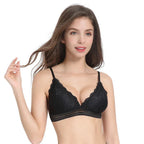 Wireless Push Up Bra Body Shaping Sexy Flower Lace Bra Top Women Plus Size Bralette Underwear Lingerie Full Cup Seamless Bras