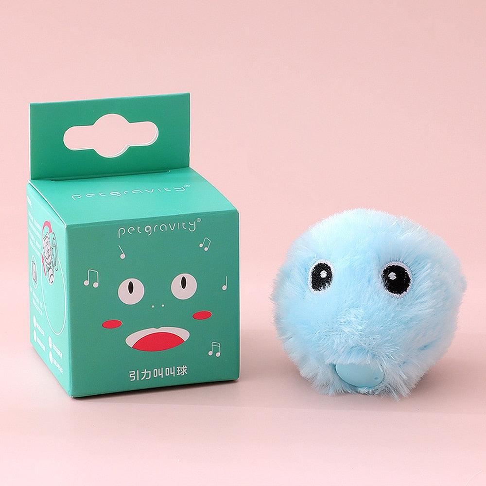 Smart Fluffy Plush Cat Ball Toys Interactive Chirping Balls Cat Kicker Toys 3 Lifelike Sounds Fun Kitty Kitten Toys  Interactive Electric Cat Ball with Sound Stevvex