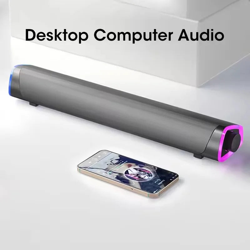 Wireless Bluetooth Speaker 4D Stereo Soundbar Home Surround Speakers for Laptop Projector PC Music Player Aux 3.5mm Wired USB Lootquake LLC