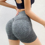 Summer new high waisted sports shorts for women, tight fitting elastic quick drying pants, gym push ups, cycling, jogging, fitness yoga pants