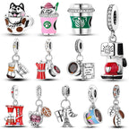 Coffee Cup Charms 925 Silver Beads For Woman Fit Original Bracelet Making Fashion Jewelry Lootquake LLC