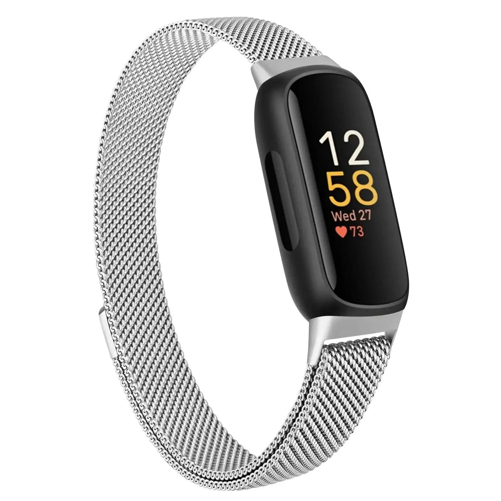 Fitbit Inspire 3 Metal Magnetic Loop Band – Stainless Steel Mesh Strap BandsCo Straps