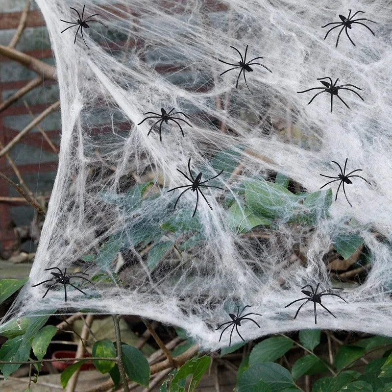 Halloween Decoration Party Accessories Decorations for Events Scream Festa Spider Web Black Outdoor Props Haunted House Spider Lootquake LLC