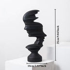 25cm Modern Style Home Decor Abstract Human Face Sculpture Statue Ornament Indoor Room  Living Office Decoration Handicraft Gift