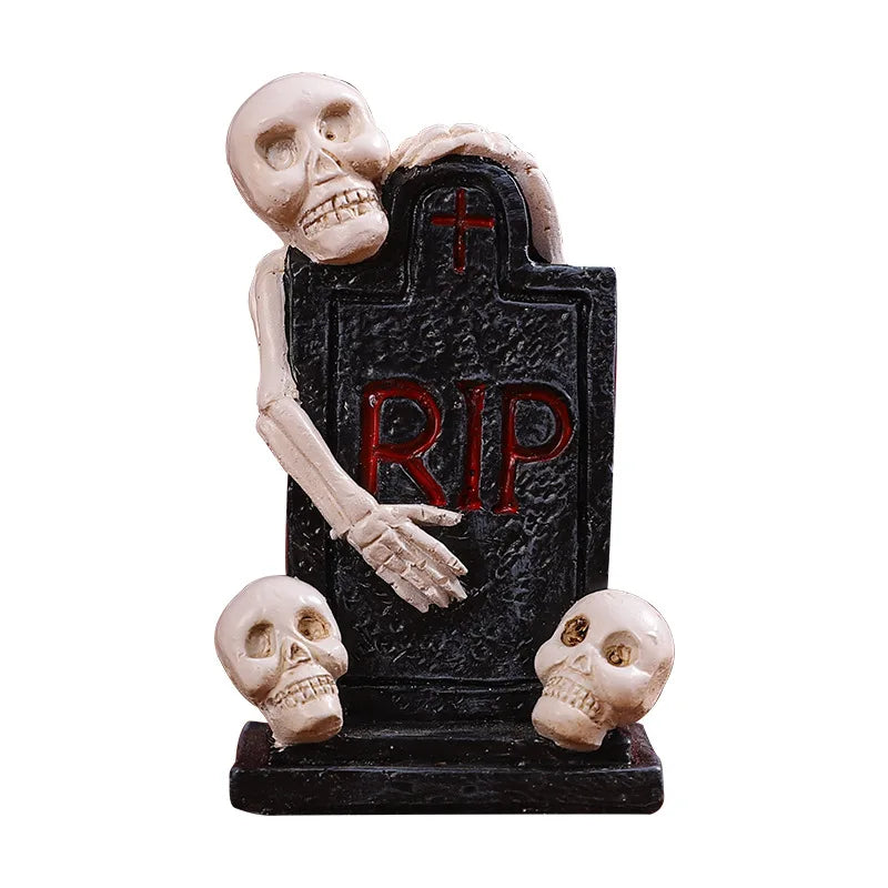 Halloween Party Pumpkin Haunted House Decorations Resin Props Ornaments Desktop Atmosphere Creative Mini Haunted House Ornaments