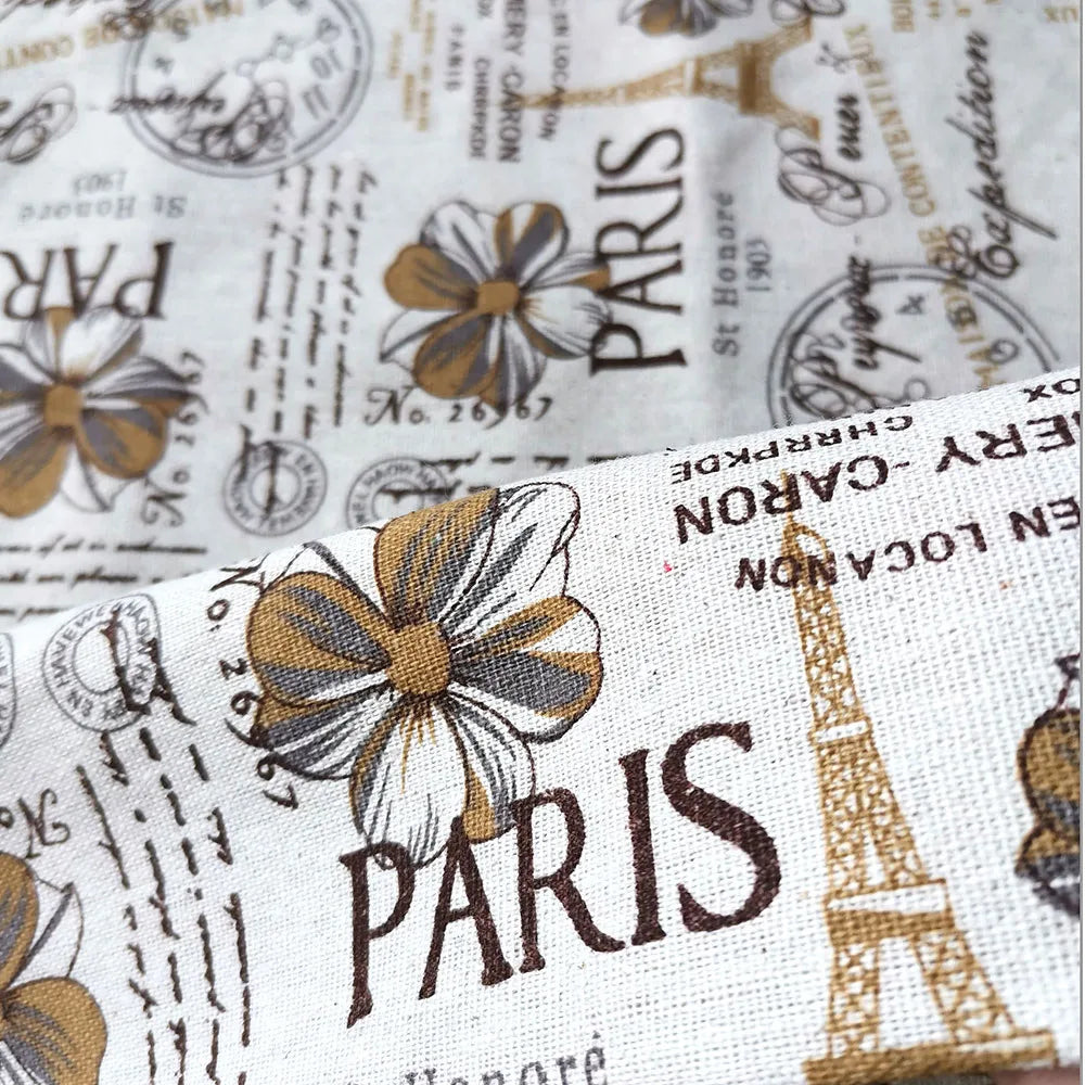 Newspaper Printed Fabric Quilting Cloth Cotton Linen For DIY Sewing Tablecloth Cushion Placemat Storage Bag Handicraft Materials Lootquake LLC