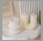 U Shaped Candle Scented Candles Ribbed Aesthetic Home Decorative Candles Smokeless Personalized Candles Guest Gift Lot Lootquake LLC