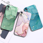 Luxury Marble Texture Phone Case For iPhone X XR XS 7 8 6S 6 5 Plus Silicone Anti Fall Back Cover Ultra Thin Soft Silicone Protective Shockproof and Scratch Resistant with Cute Design Pattern Case Stevvex