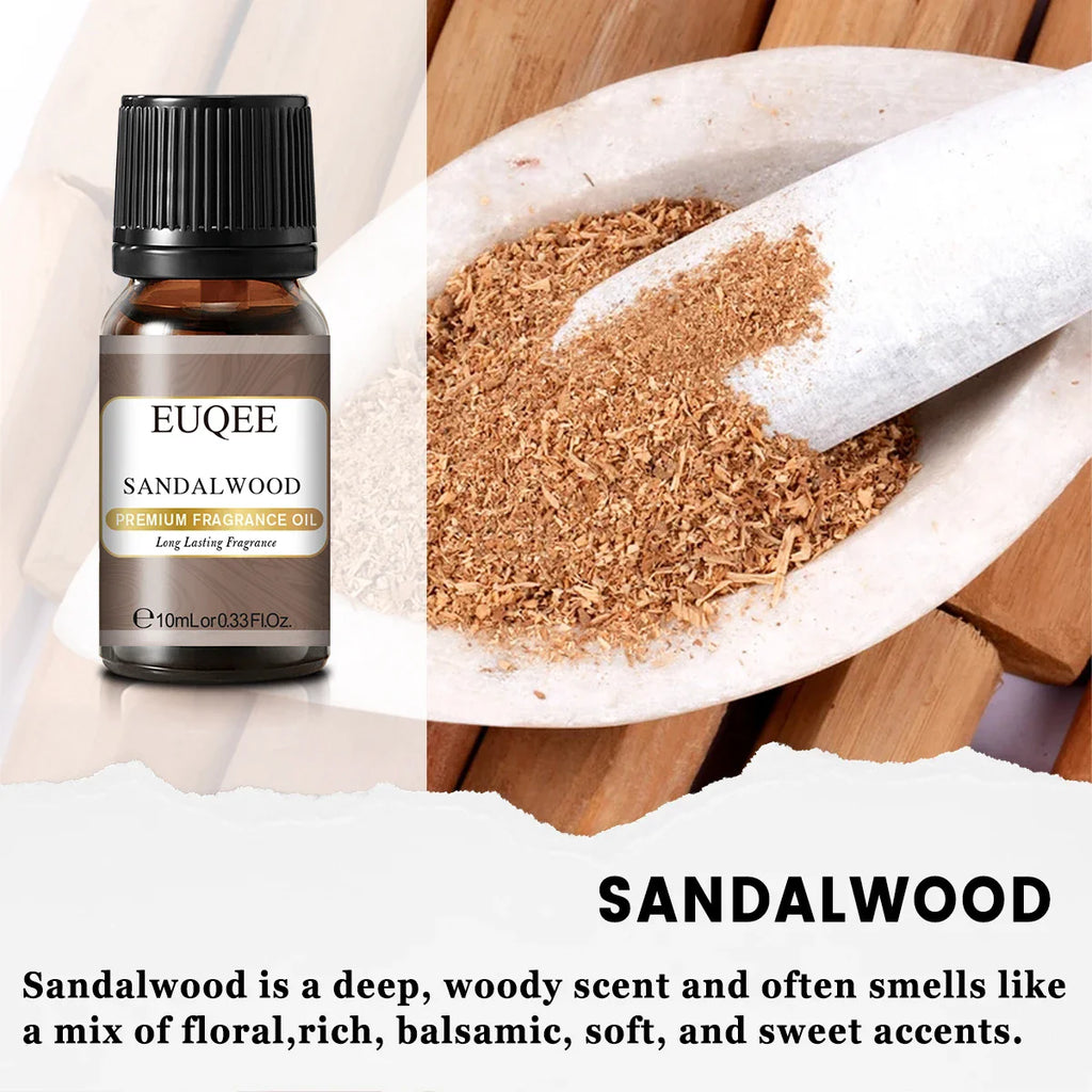 EUQEE 10ml Woody Fruit Fragrance Oil For Humidifier DIY Soap Candle Making Cedarwood Forest Pine Pumpkin Pie Coconut Pineapple Lootquake LLC