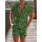 Leopard Print Shirt For Men Short Sleeve Male T-shirt Tops Summer Casual All-match Hawaiian Beach Shirts Mens Plus Size Tees Lootquake LLC
