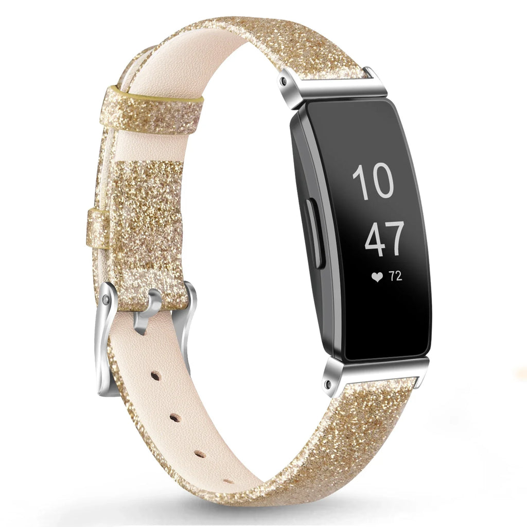 Fitbit Inspire 2, 1, HR Leather Strap - Premium Comfortable Band