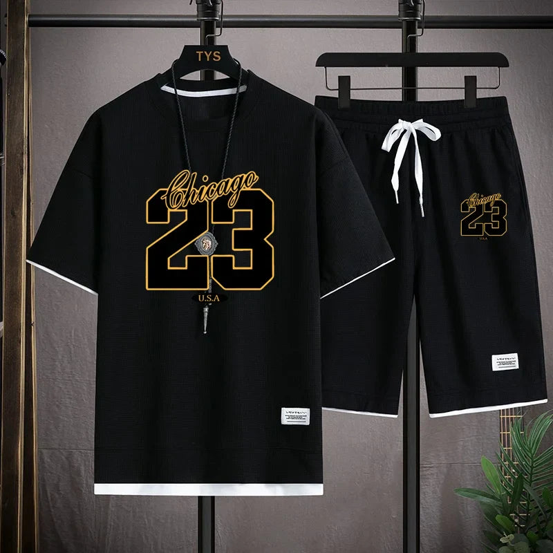 Men's Sports Suit Shorts Set THRIXINE