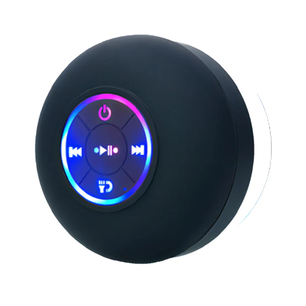 Mini Bluetooth Speaker Shower Subwoofer with Color LED Waterproof Handsfree Loudspeaker Music For Bathroom Pool Beach Car Phone Lootquake LLC