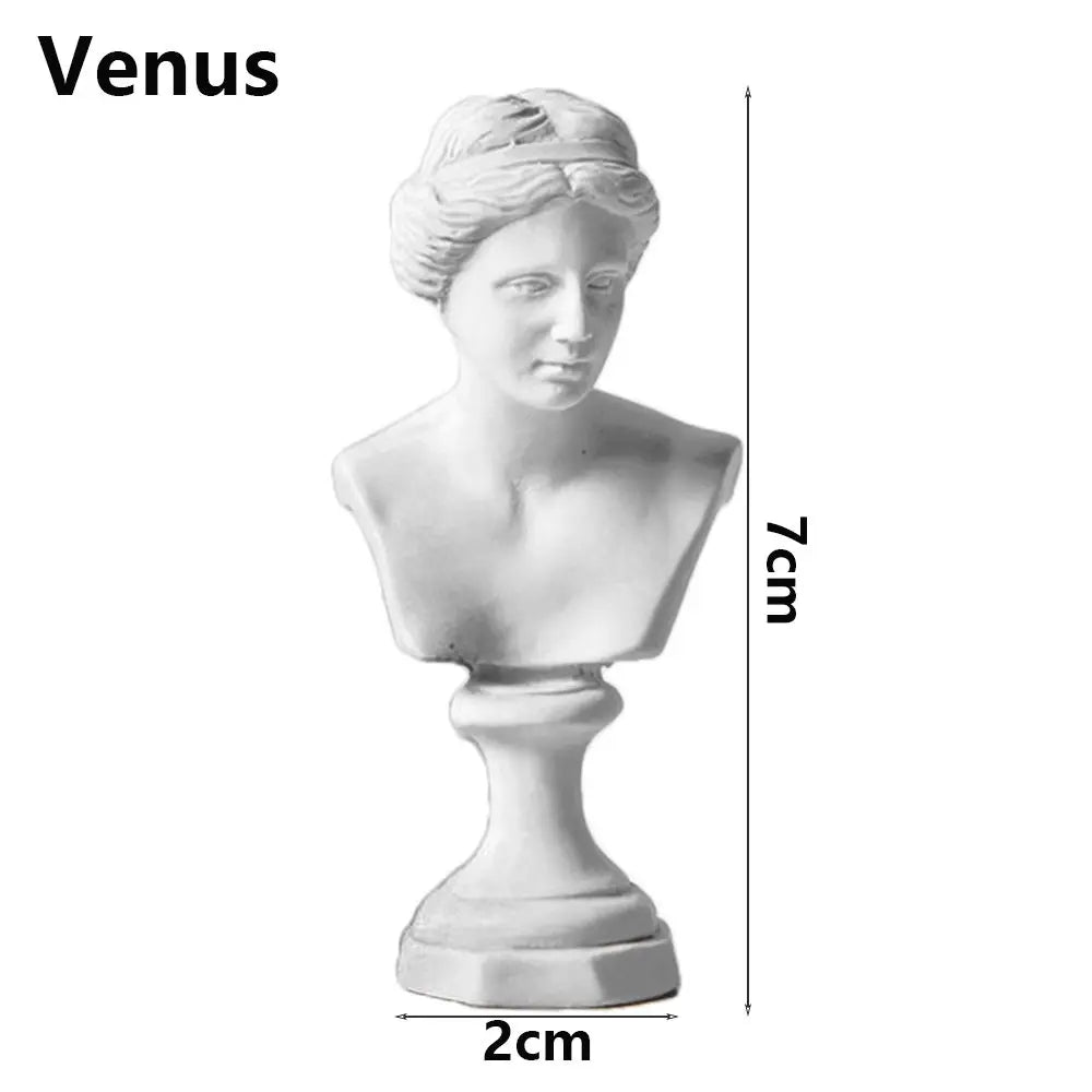 Miniature Desktop Ornament Home Decor Gypsum Portraits Greek Mythology Figurine Famous Sculpture Plaster Bust Statue Lootquake LLC