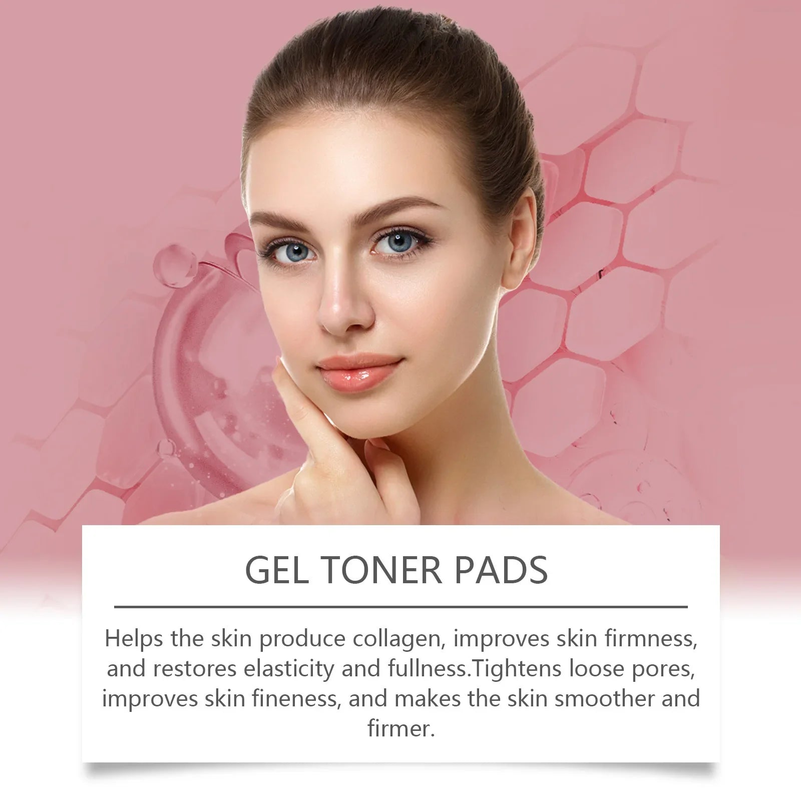 Collagen Pad Facial Toner Fade Fine Lines Brightening Skin Tone Improve Sensitive Acne Facial Skin Soothing Glacier Cotton Pads Lootquake LLC