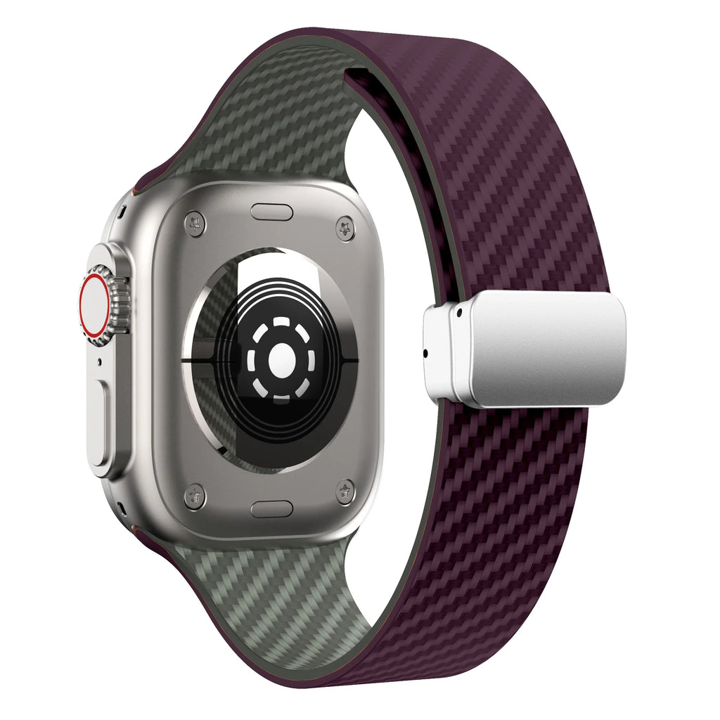 Apple Watch Silicone Strap - Magnetic Buckle, Durable Design