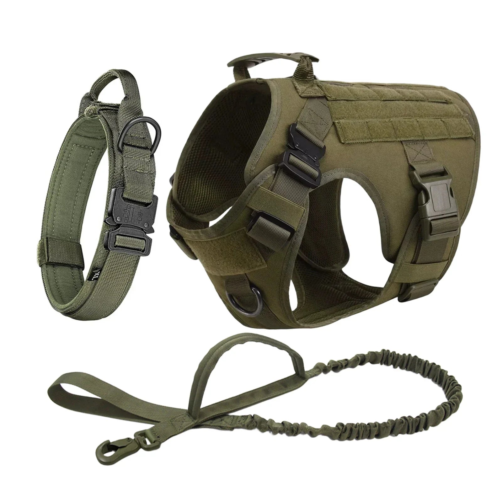 Ultimate Explorer Tactical Dog Harness & Leash Set Fashioned Furbabies