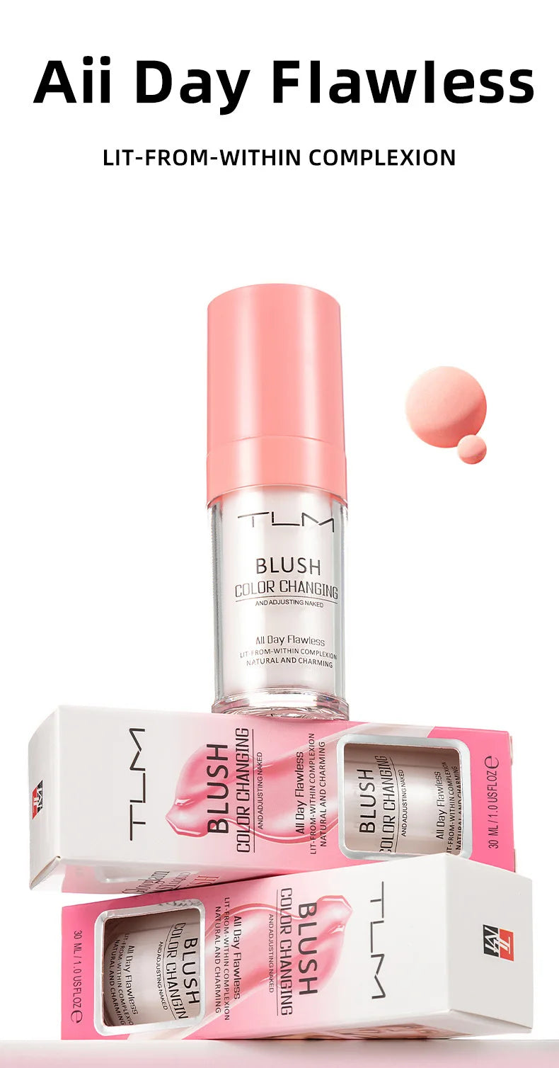 TLM Foundation Color Changing Mike Makeup For Full Coverage Blush Cream Brightening Moisturizing Longlasting Non-flading Makeup Lootquake LLC