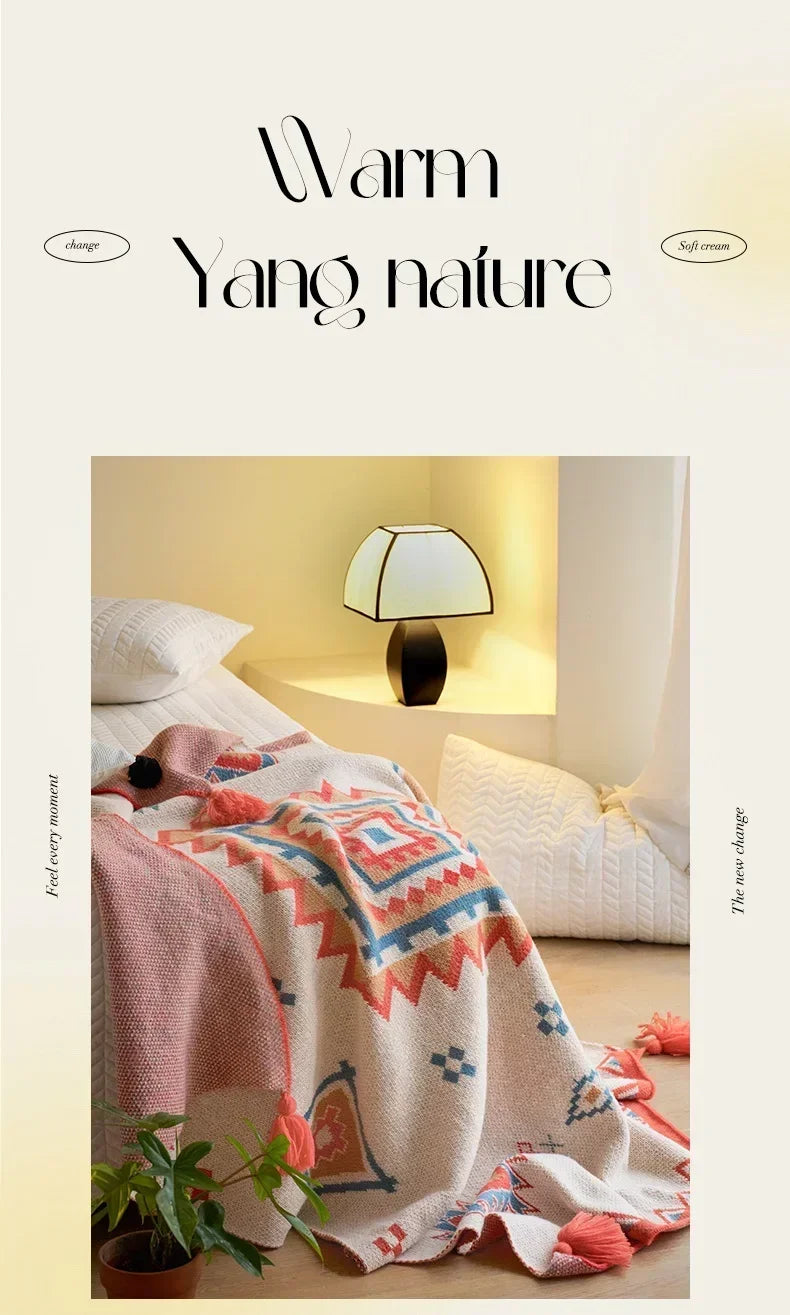 Bohemian Blanket Soft Sofa Cover Summer Blanket Office Nap Blankets Air Conditioning Blankets Knit Blanket For Travel Lootquake LLC